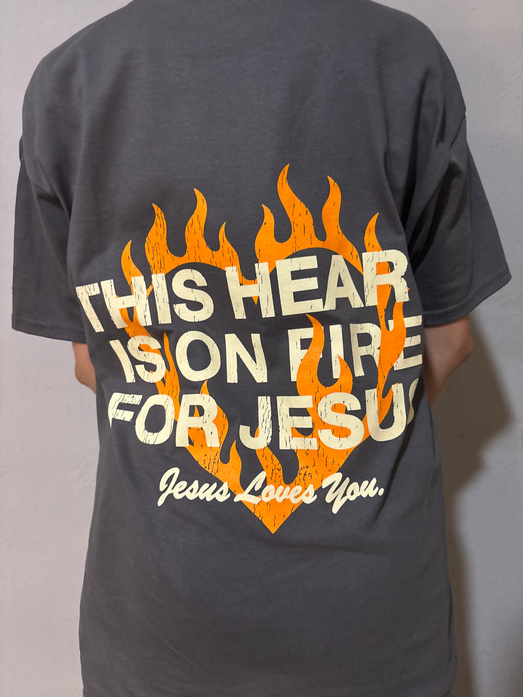 This Heart Is On Fire For Jesus T-shirt